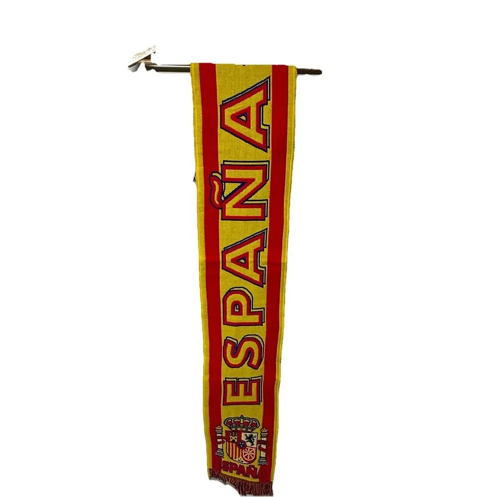 España Spain National Team Scarf World Cup Soccer Red Yellow Blue Warm NWOT